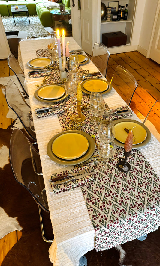 Tafelloper met 8 servetten