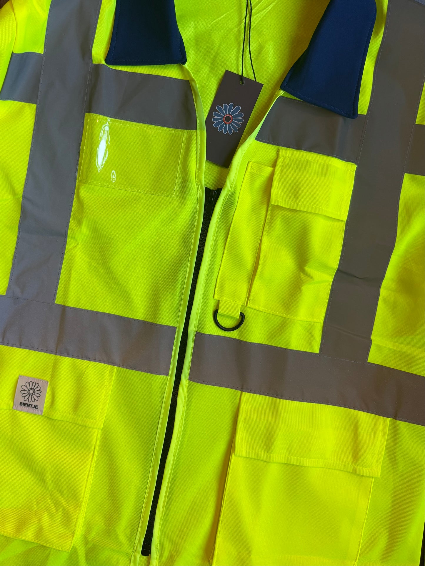 REWORK fluor jas met kraag