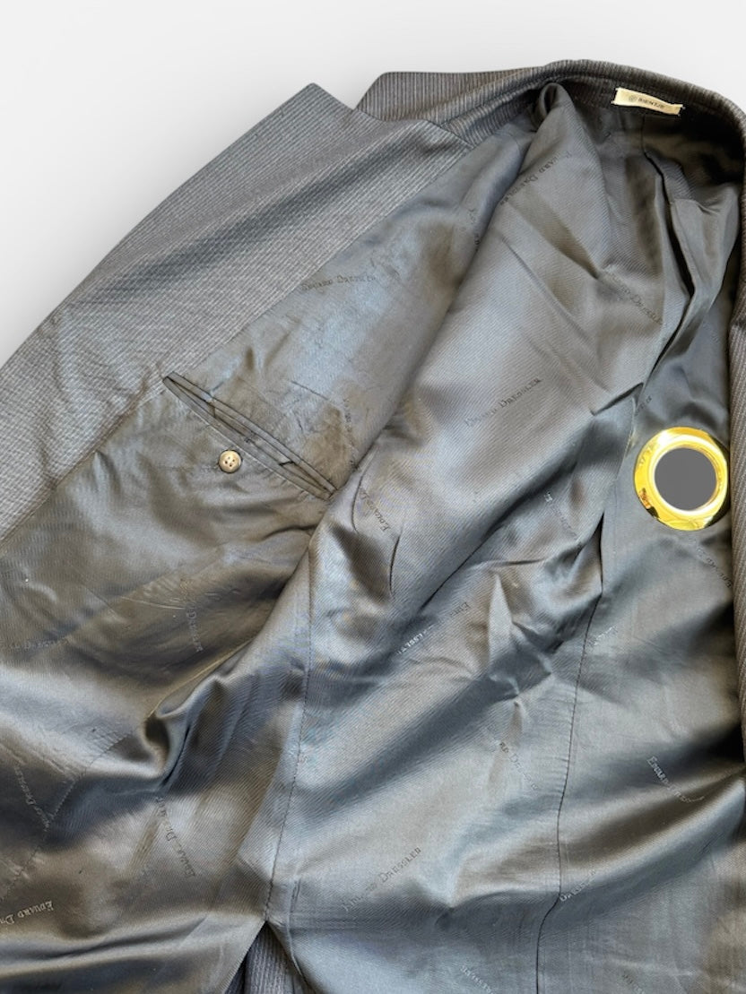 REWORK zwarte, gestreepte blazer met gaten