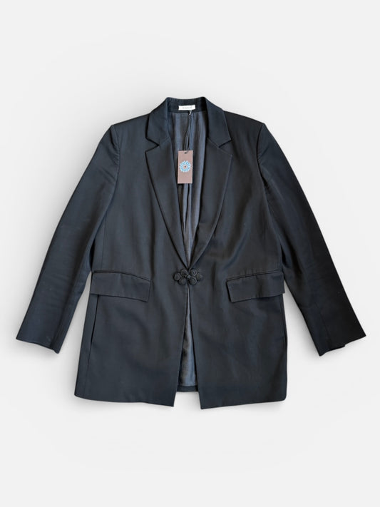 REWORK zwarte blazer met siersluiting