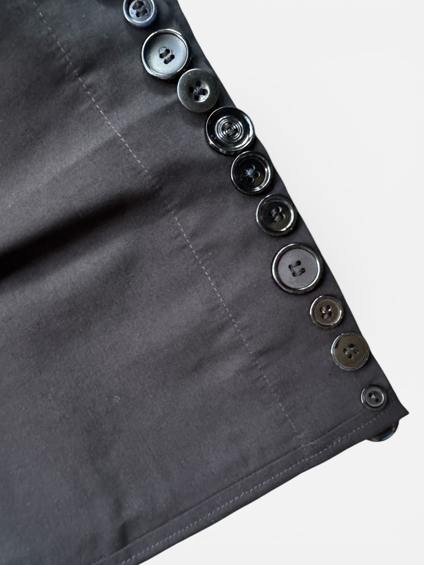 REWORK zwarte short met knoopjes