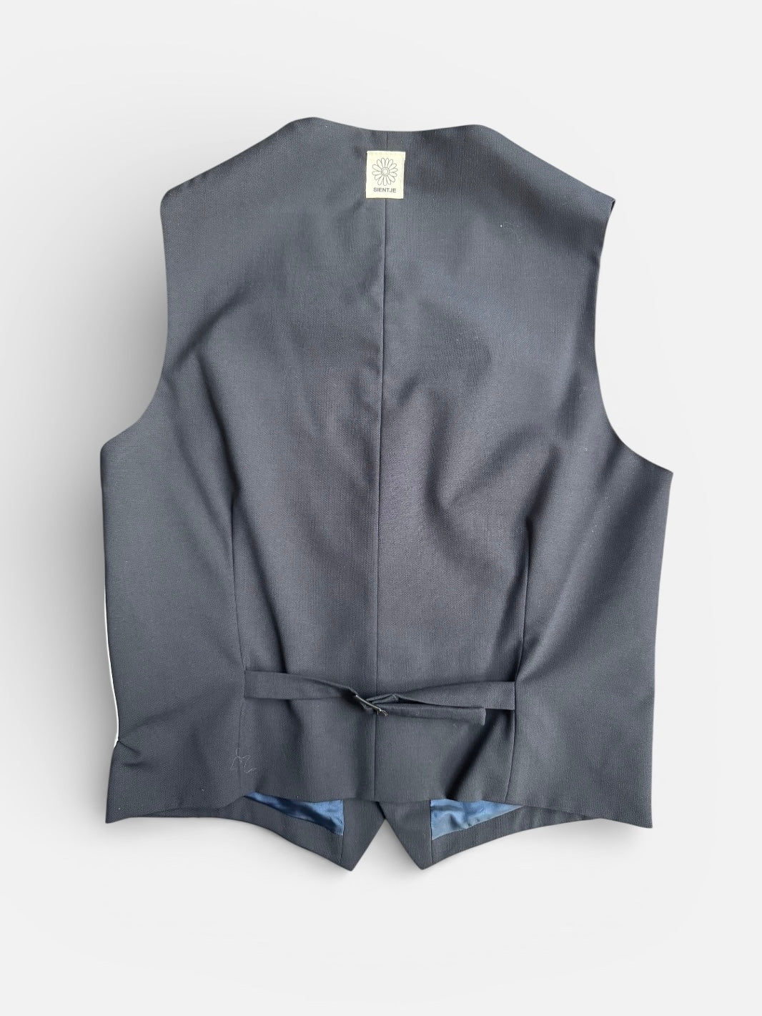 REWORK donkerblauw gilet met witte strepen