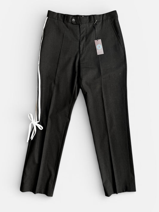 REWORK zwarte pantalon met witte strepen