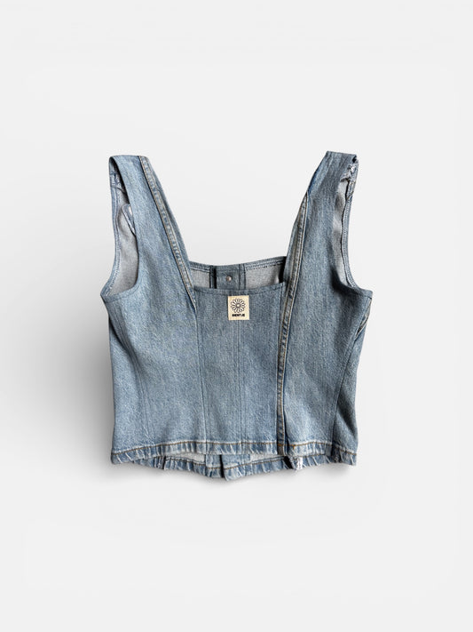REWORK denim corsettop