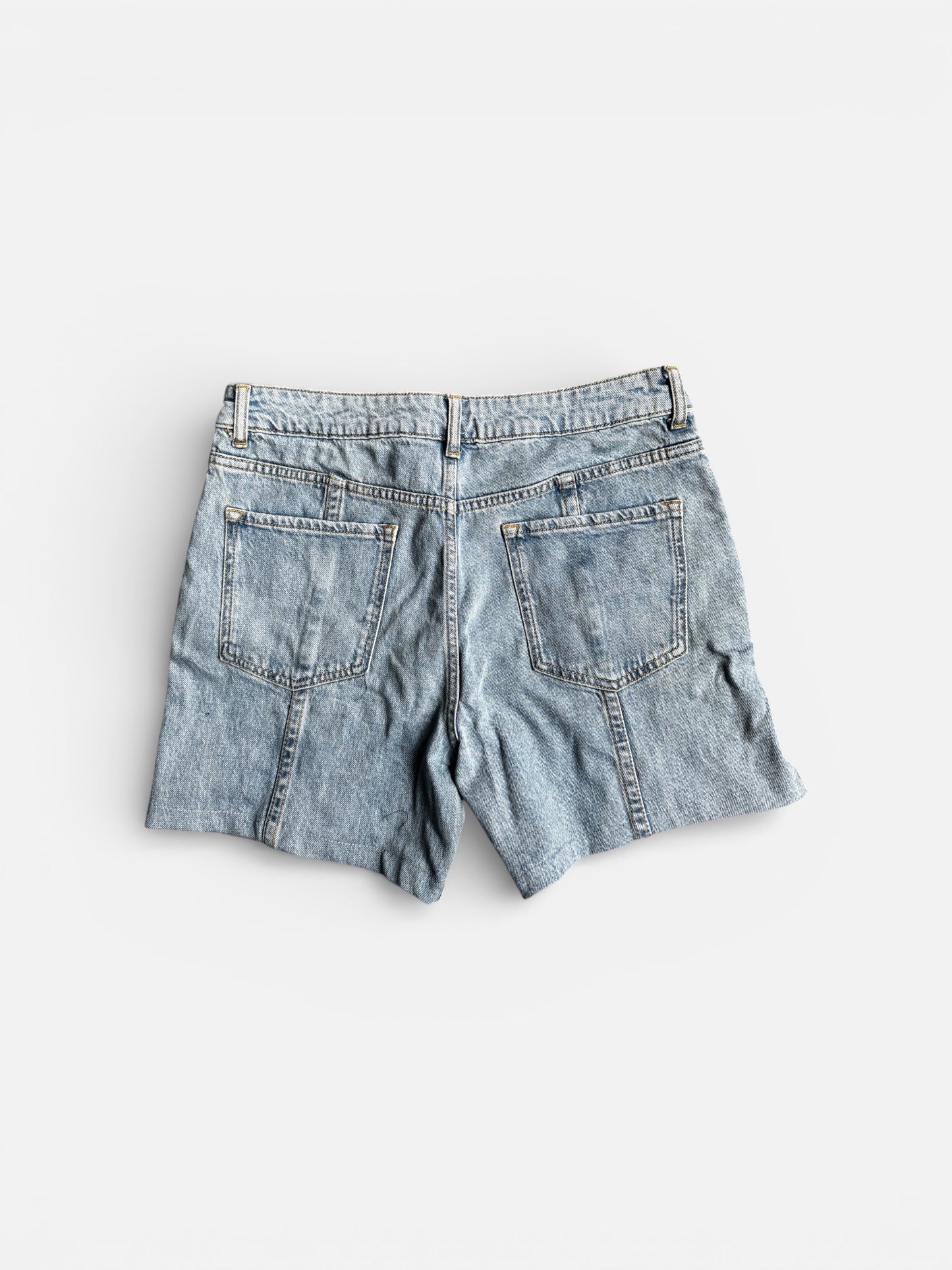REWORK denim short met splitjes