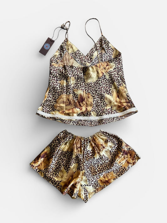 REWORK panter set hemdje en short met sierband