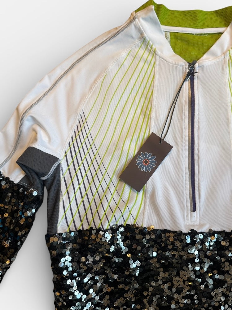 REWORK sportshirt paillettenjurk