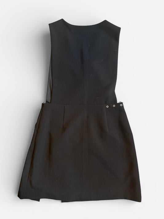 REWORK zwarte jurk met zilveren details