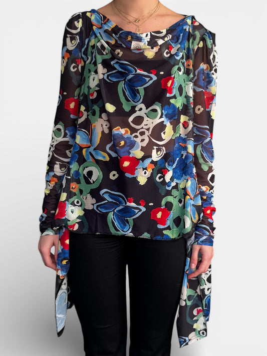 REWORK wikkeltop met bloemenprint