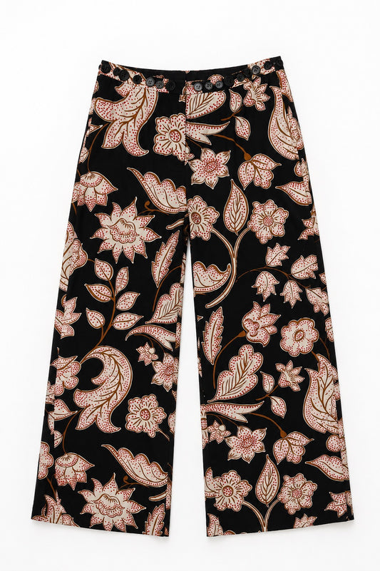 REWORK losse broek met knoopjesband