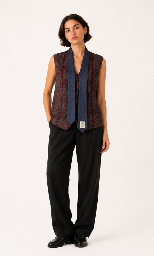 REWORK gilet met stropdas