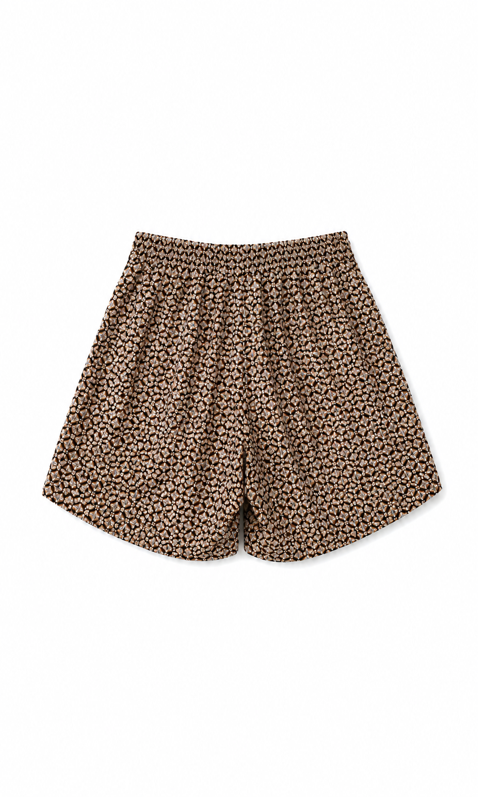 Short vrouw in bloemenprint