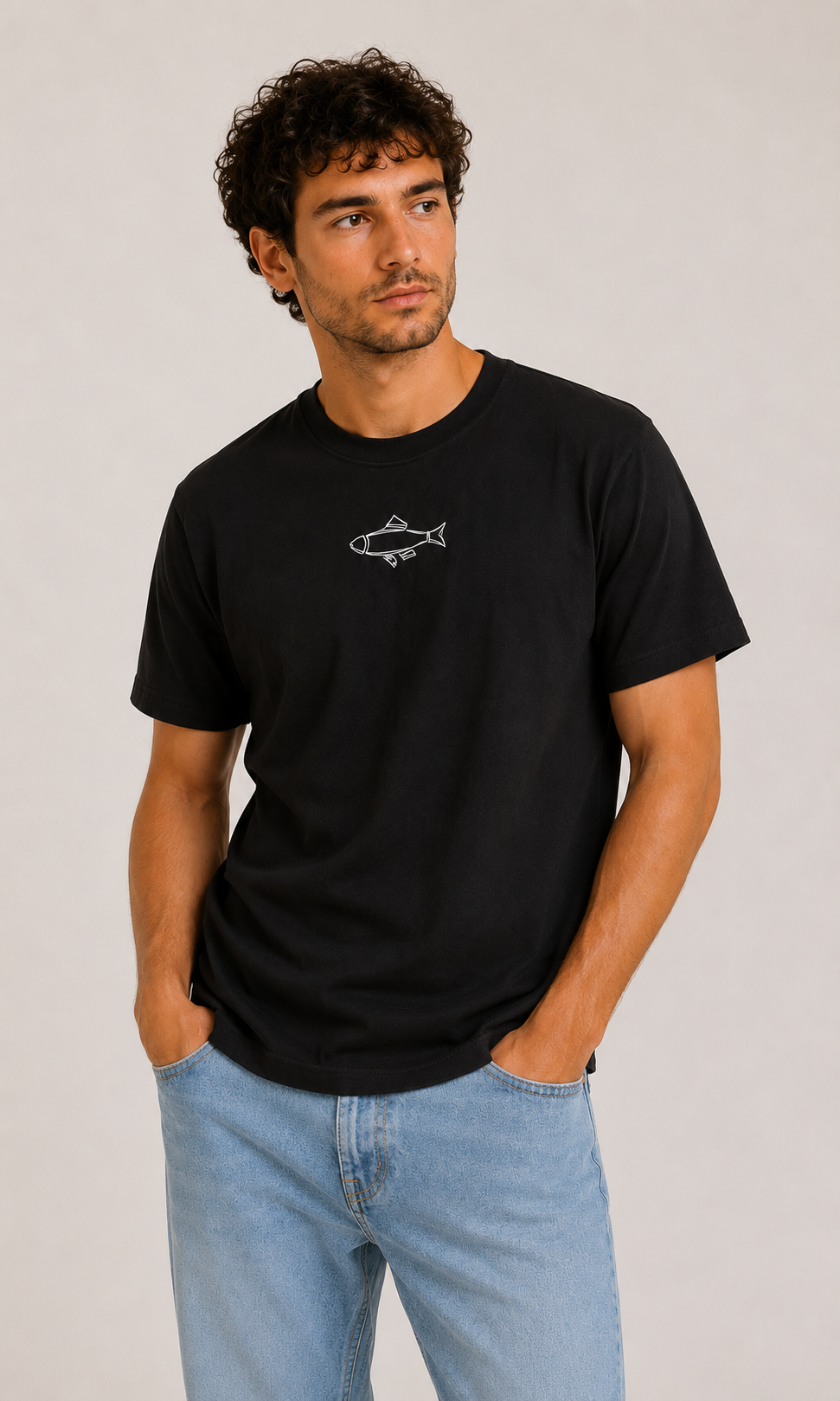Zwart T-shirt met haring - editie 2