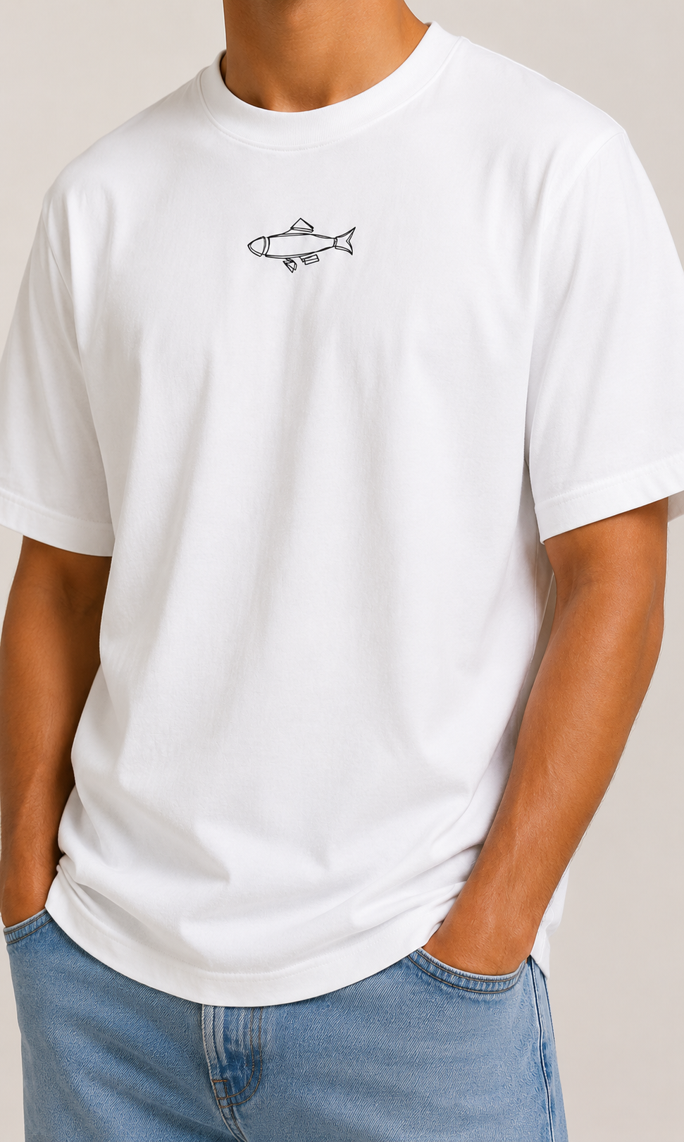 Wit T-shirt met haring - editie 2