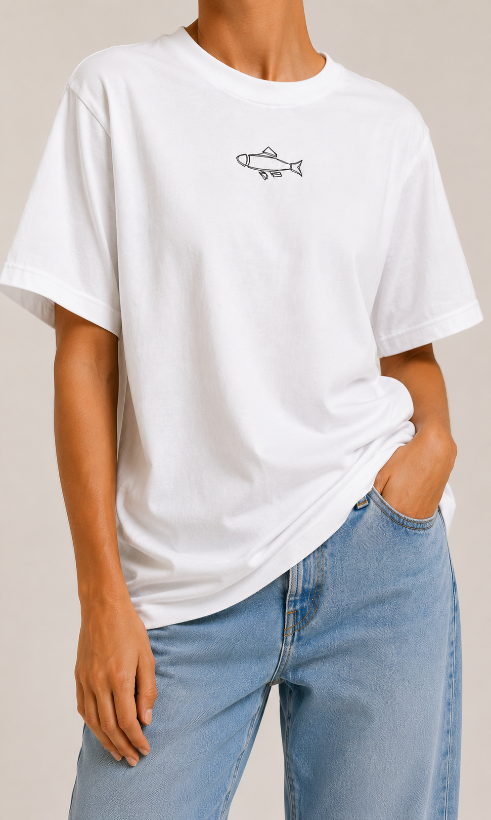 Wit T-shirt met haring - editie 2