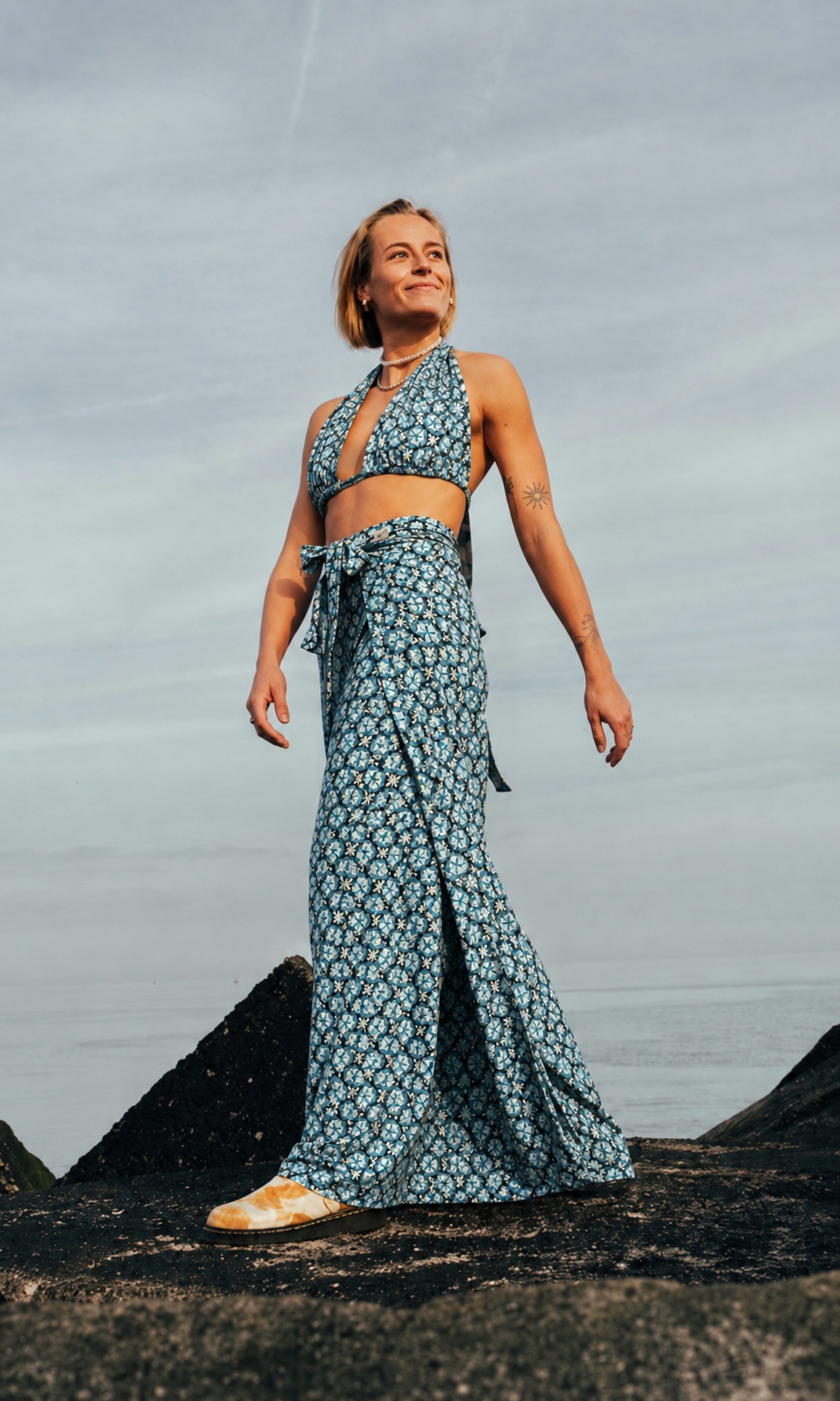 Bikini wikkel top in bloemenprint