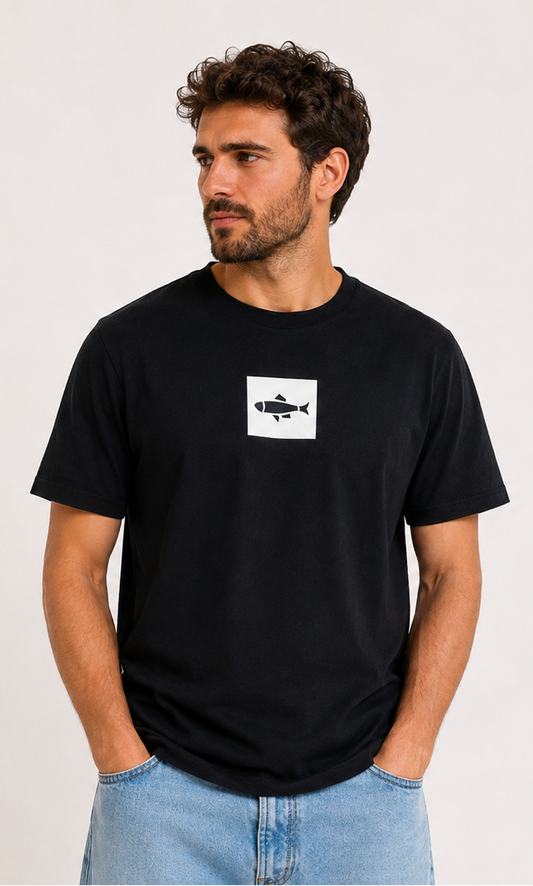 Zwart T-shirt met haring - editie 3