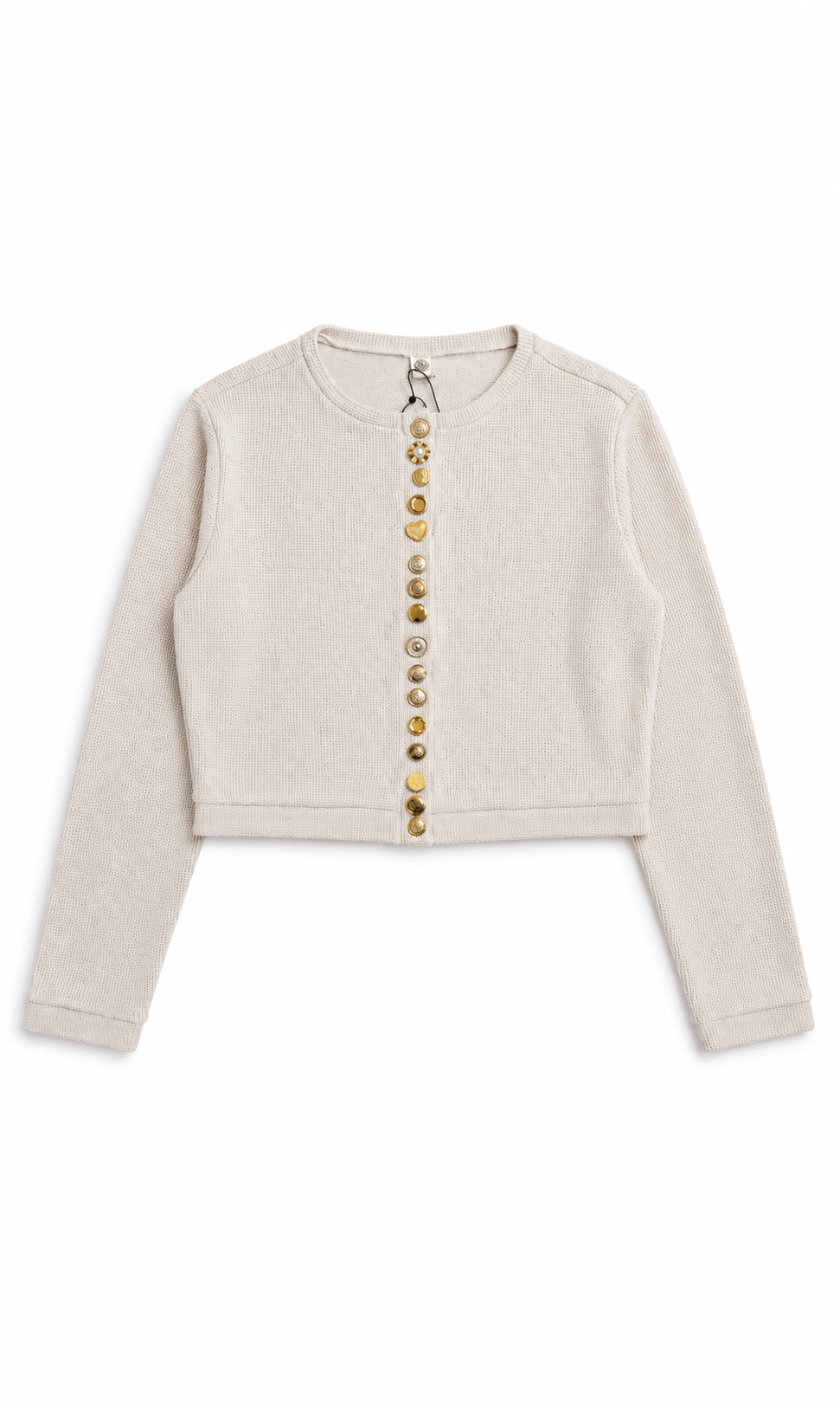 REWORK vest met gouden knopen