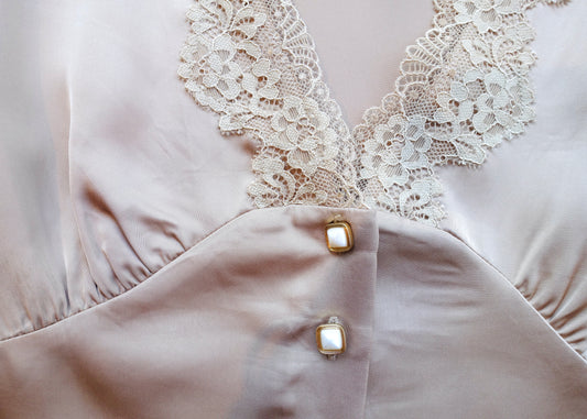 Vintage Rework Top - Beige Babe