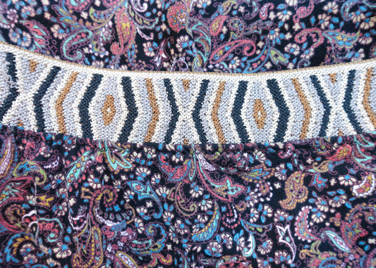 Vintage Rework Rok - Bloempje Band