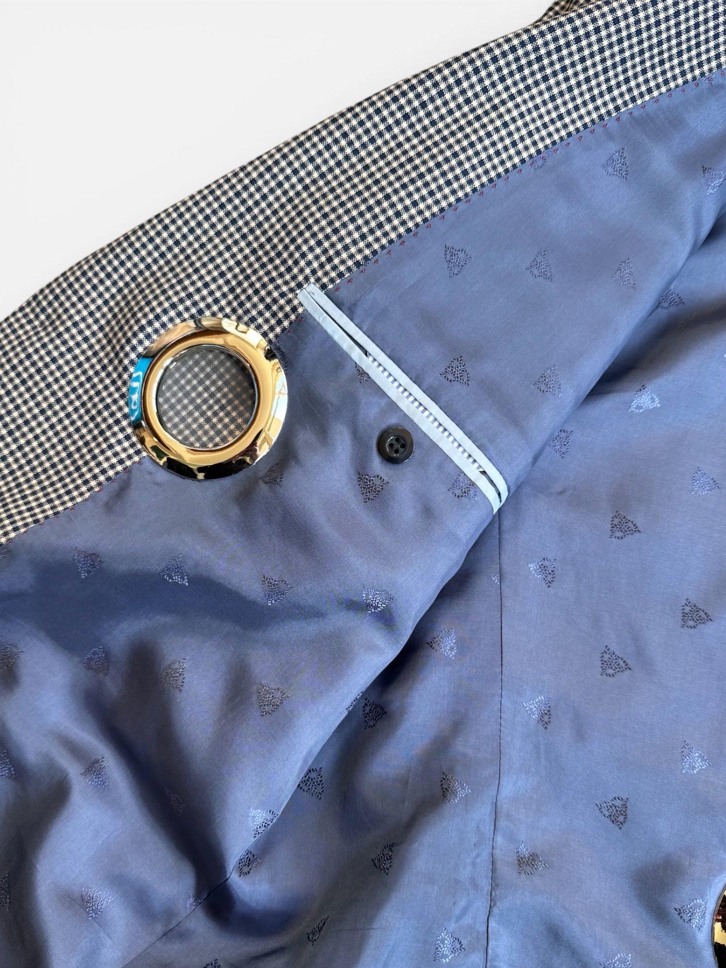 REWORK geruitte blazer met gaten