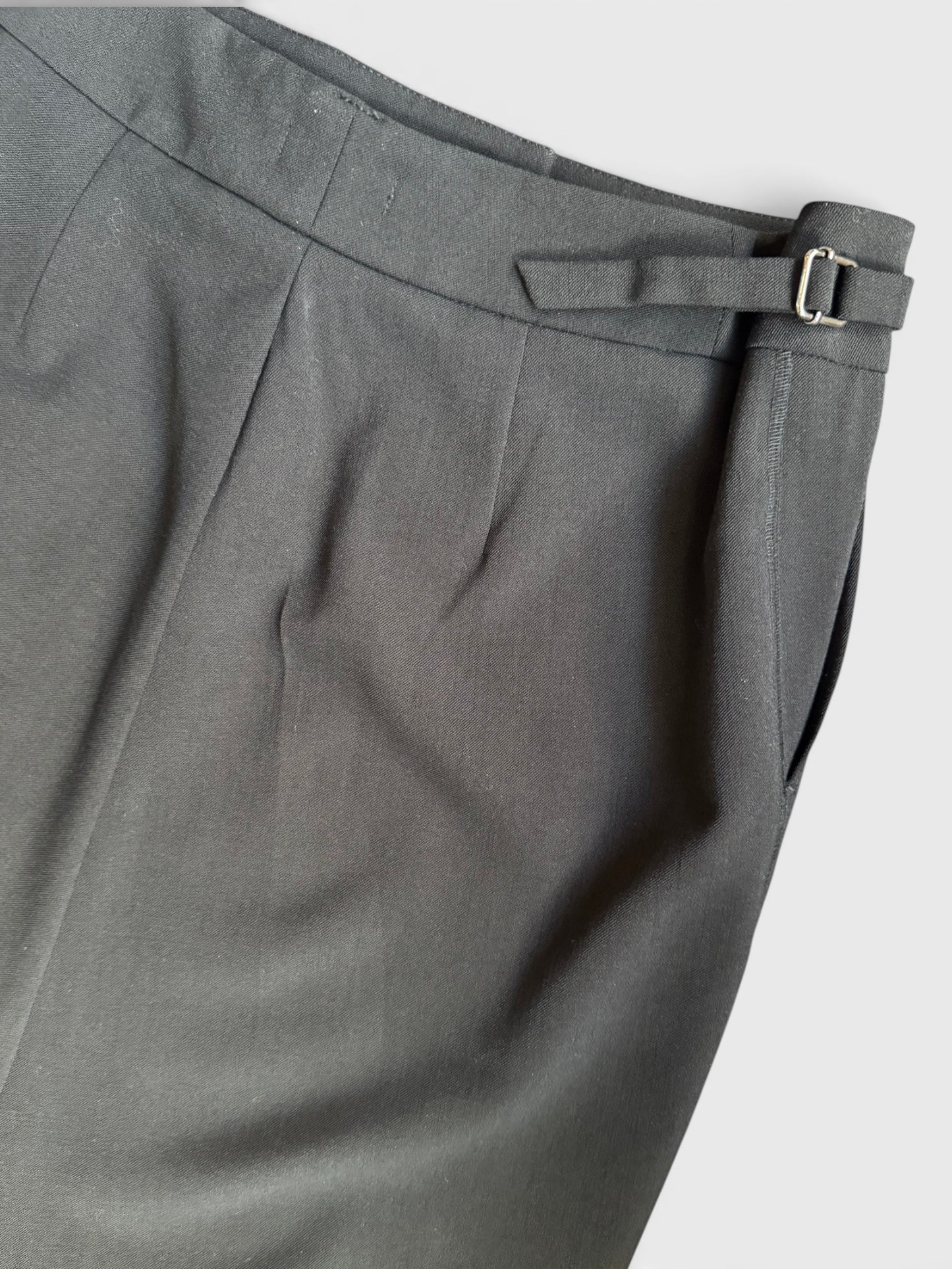 REWORK zwarte pantalon met cutout detail en gespen