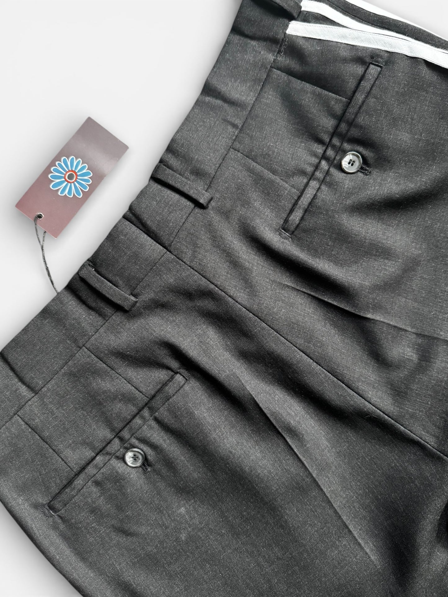 REWORK zwarte pantalon met witte strepen