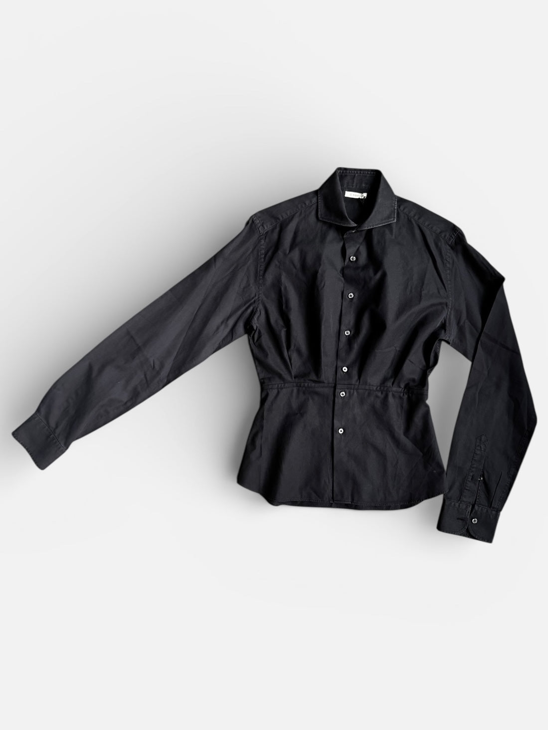 REWORK zwart overhemd met taille