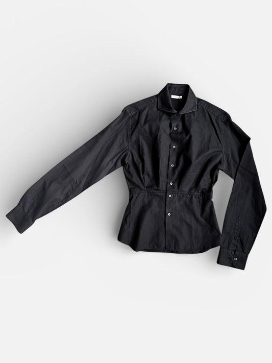 REWORK zwart overhemd met taille