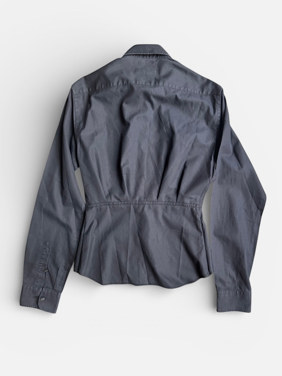 REWORK zwart overhemd met taille