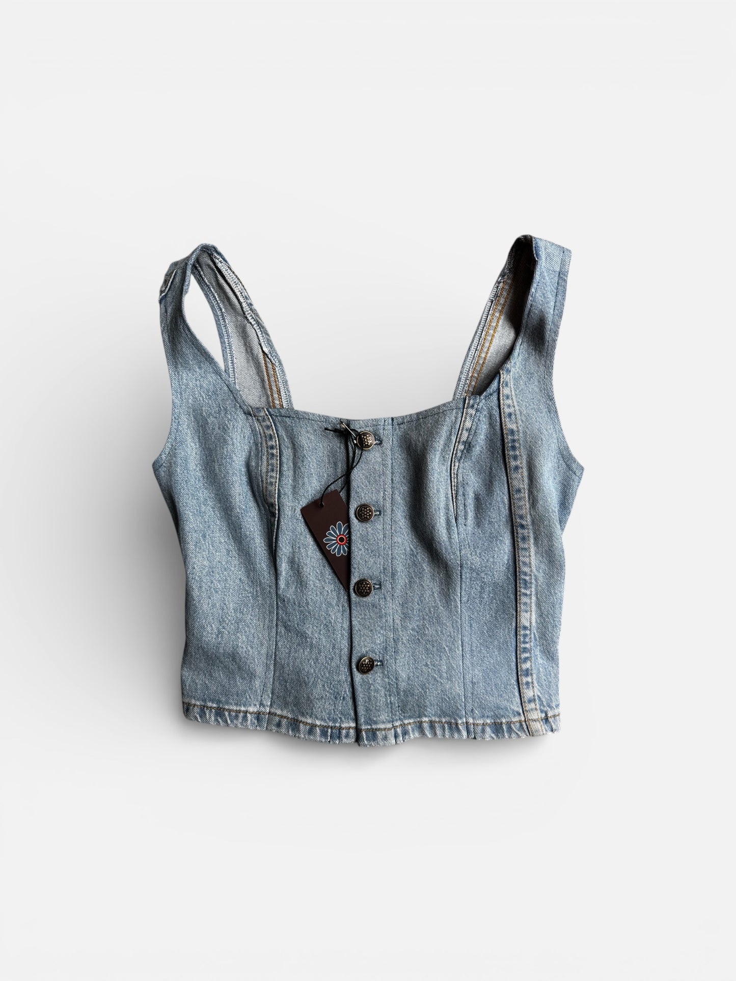 REWORK denim corsettop