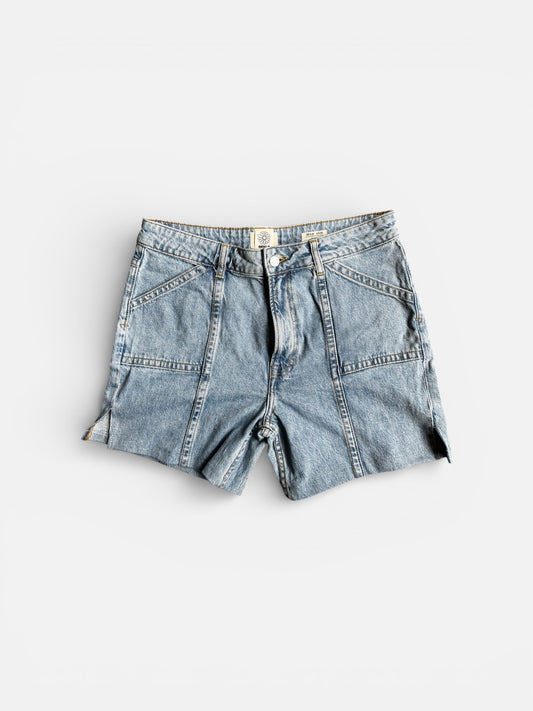 REWORK denim short met splitjes