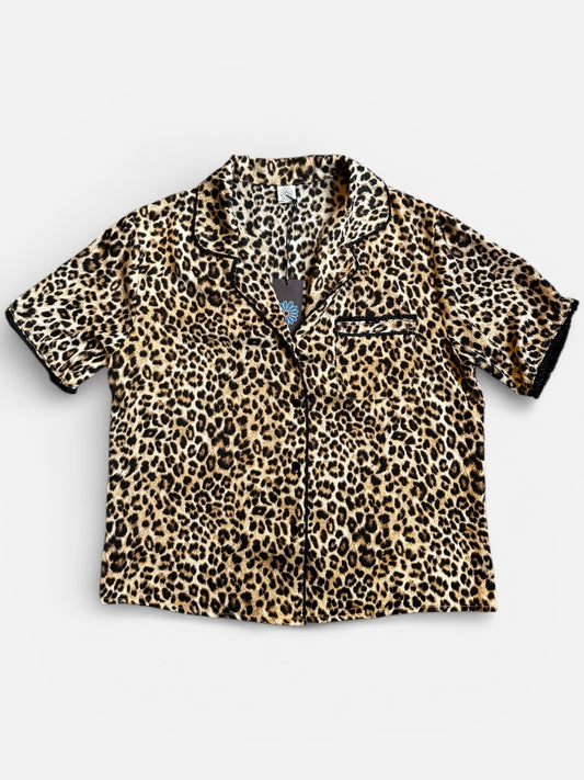 REWORK pantertop met knoopsluiting