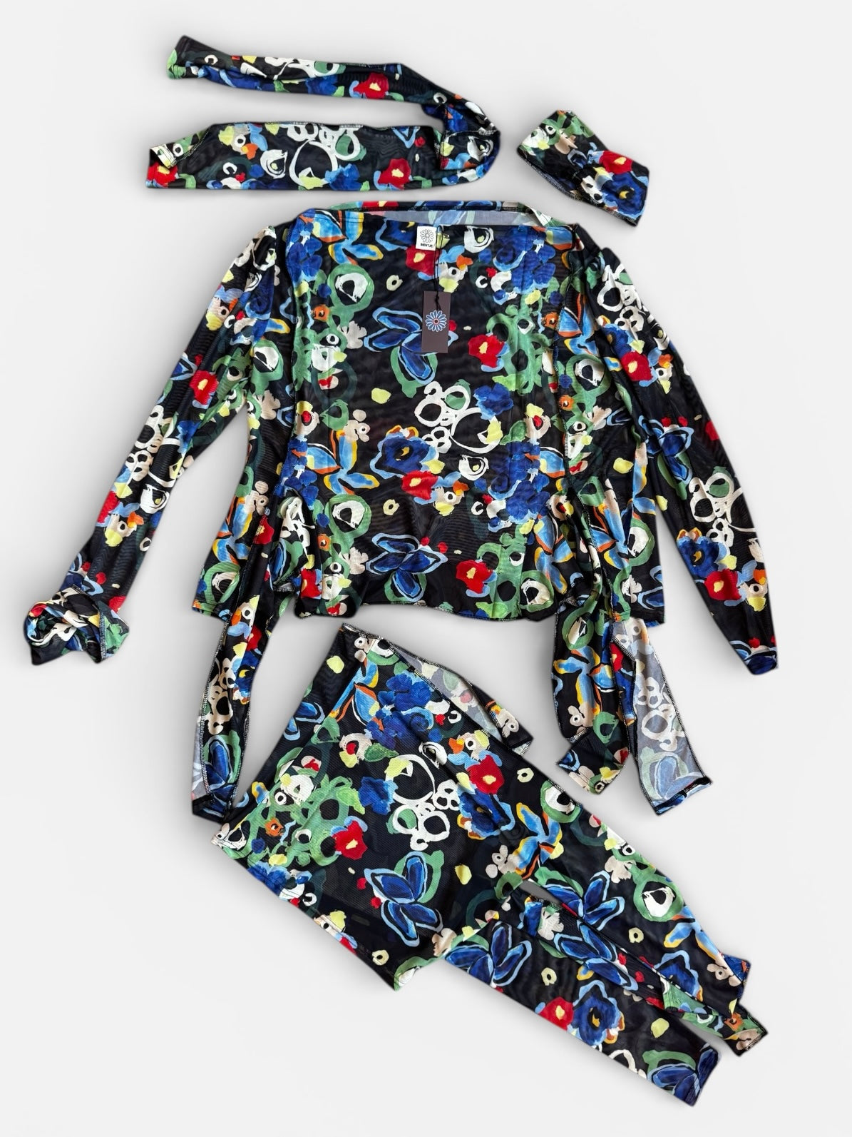 REWORK wikkeltop met bloemenprint