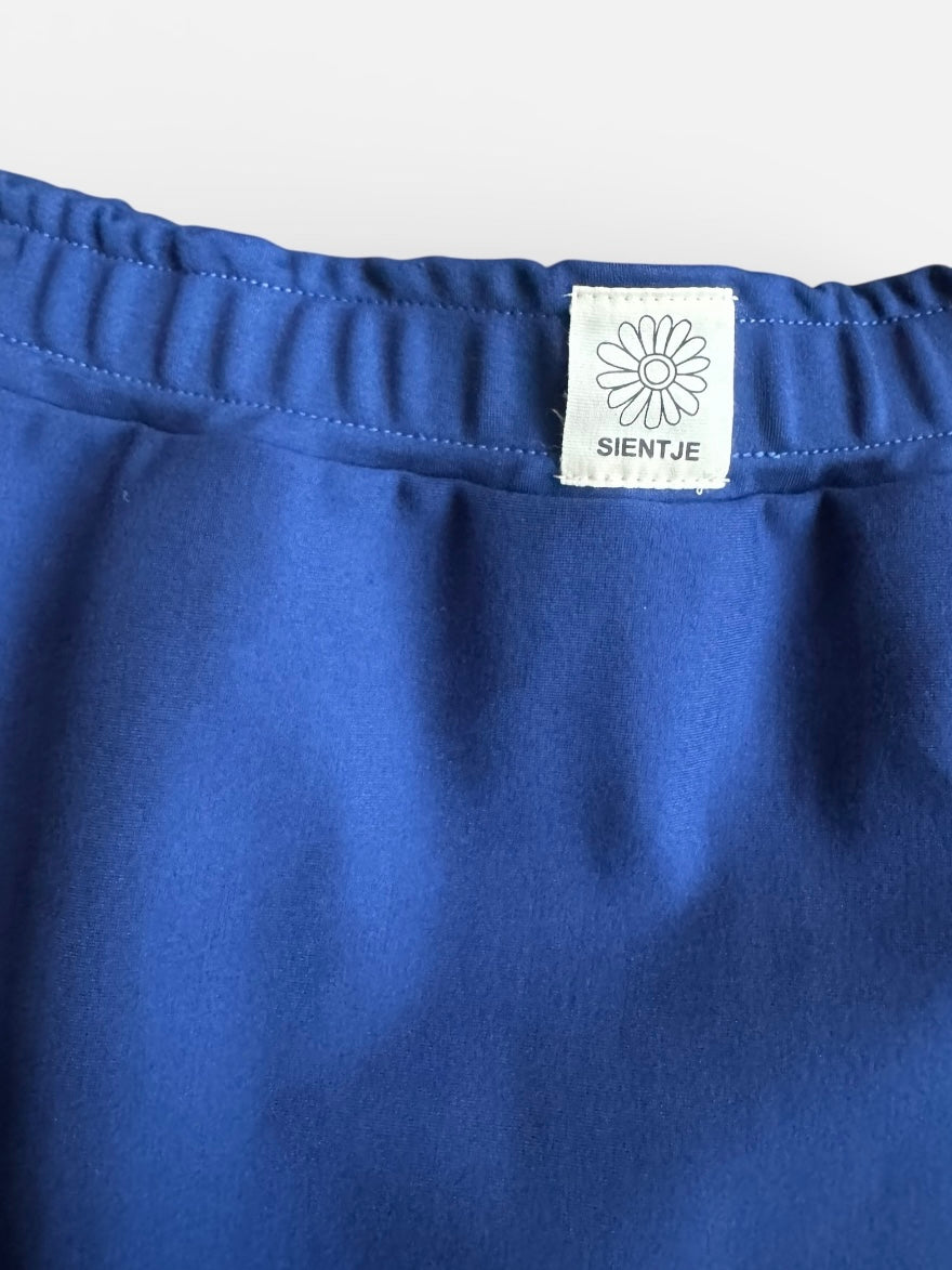 Rokje donkerblauw met elastiek band en stretch