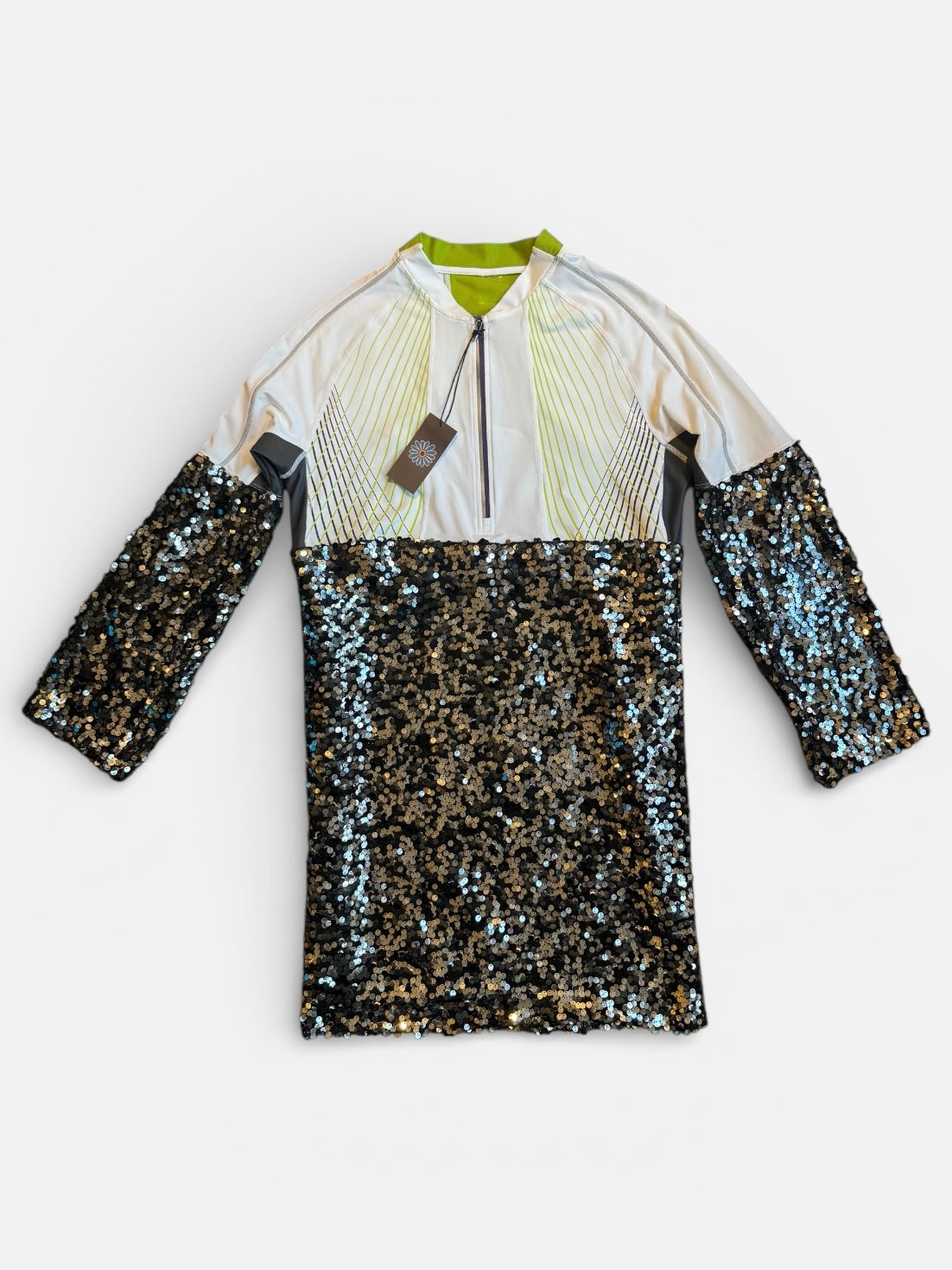 REWORK sportshirt paillettenjurk
