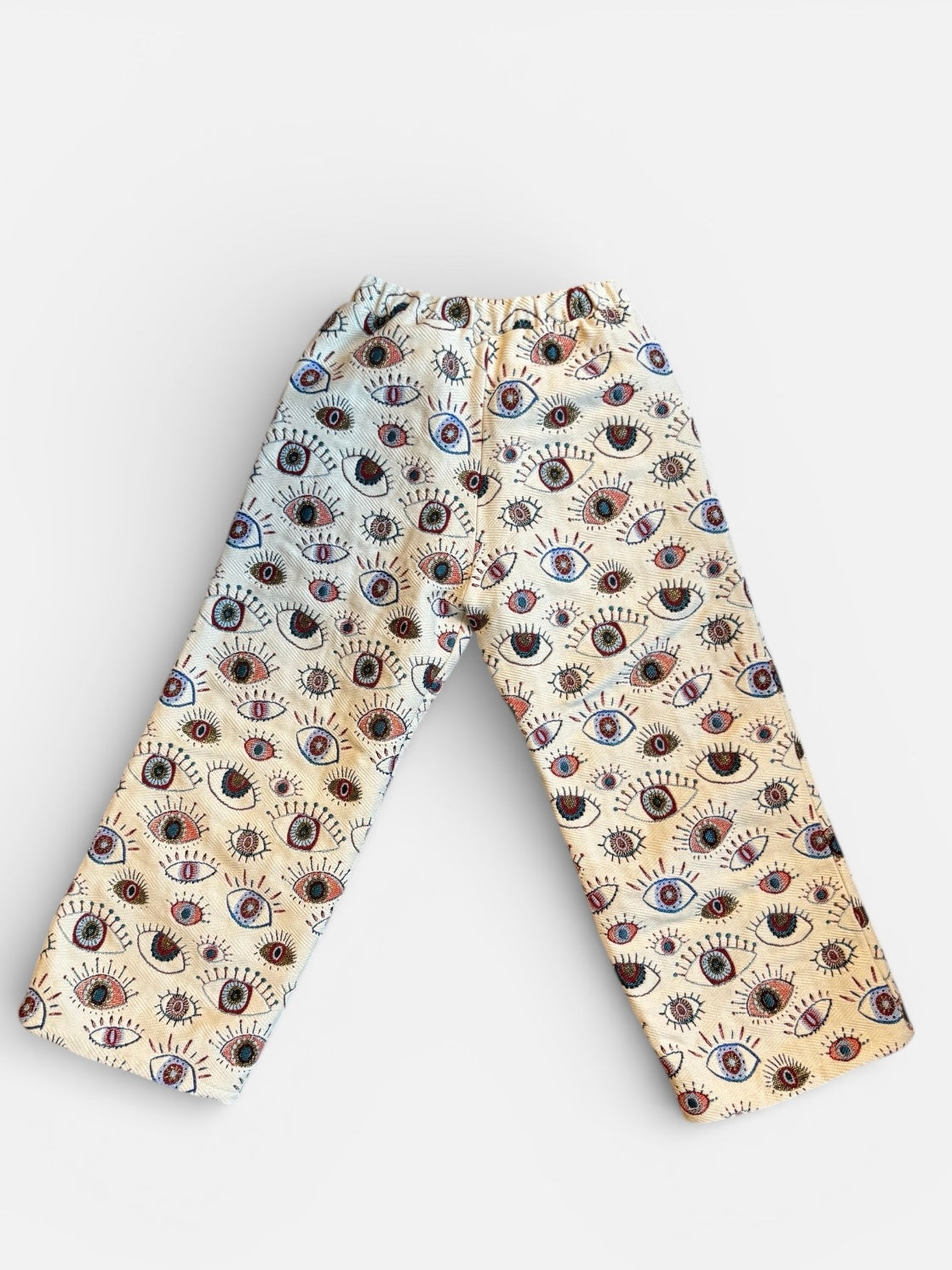 Broek in ogen print met elastiekband