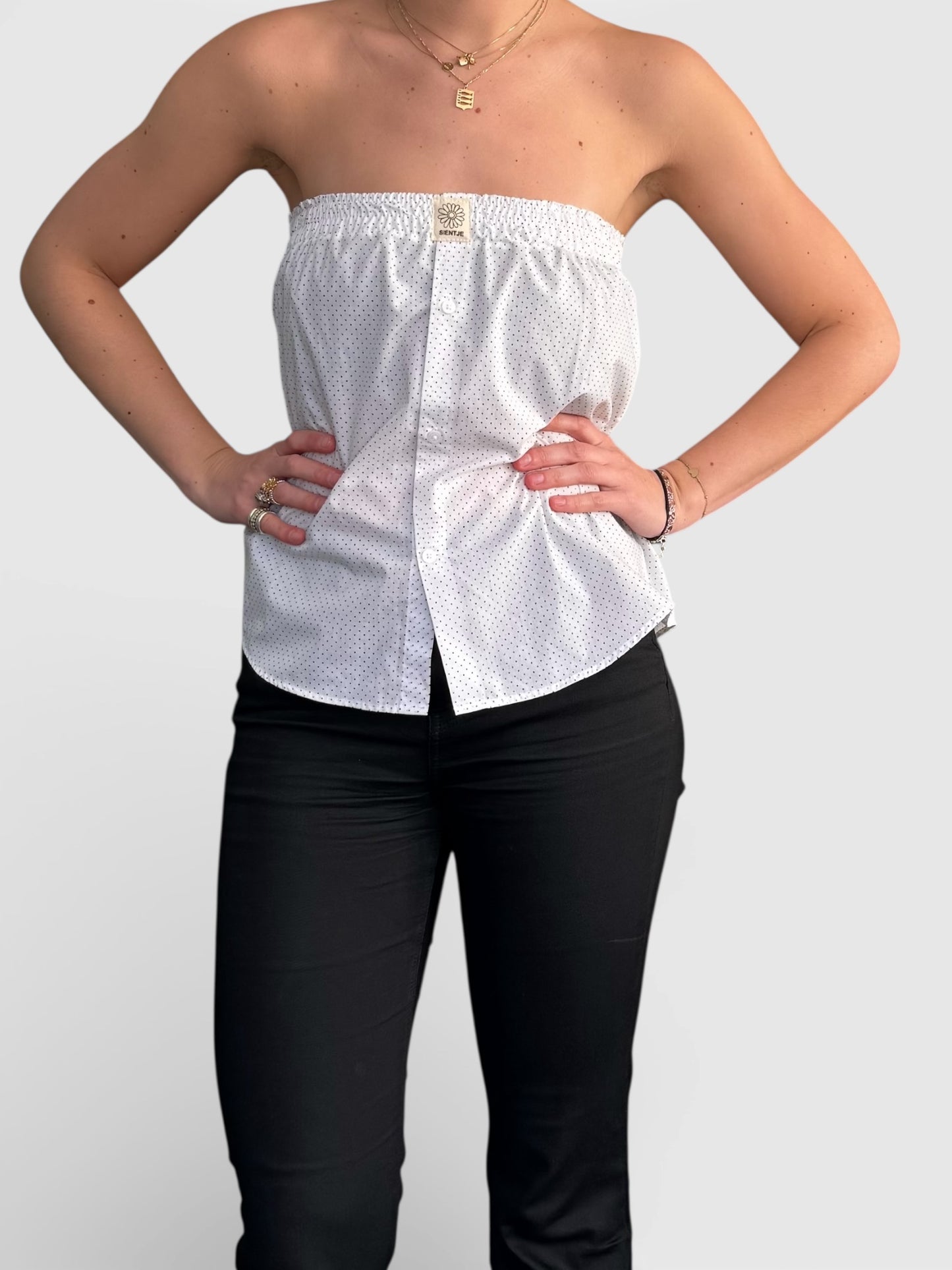 REWORK strapless top/rokje + schouderstuk