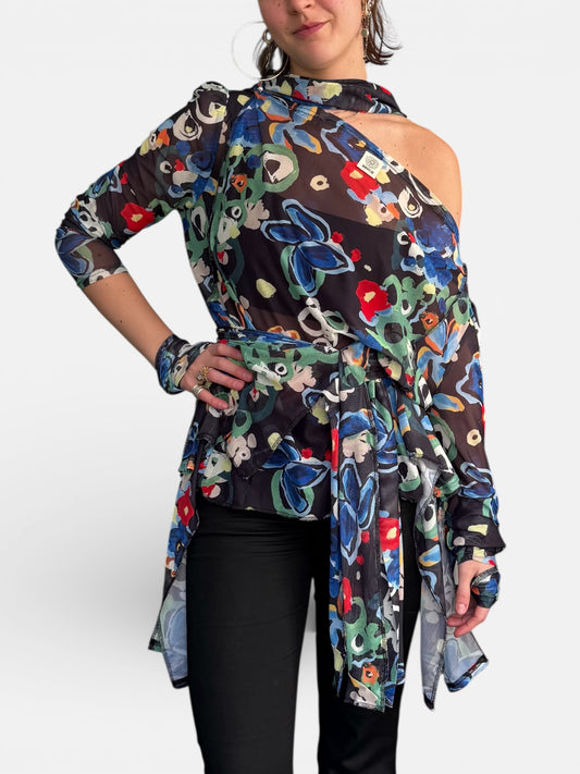 REWORK wikkeltop met bloemenprint