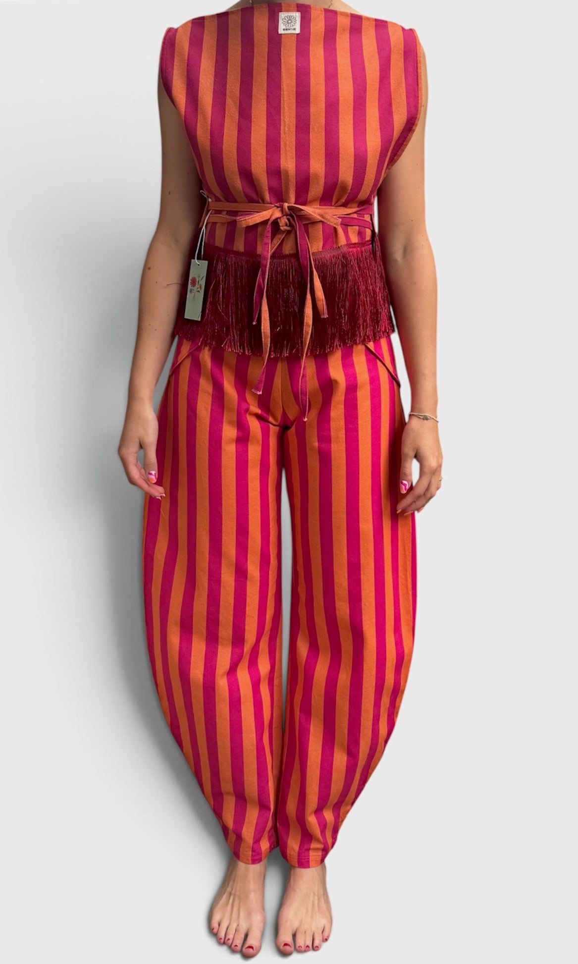 Ballonbroek met overslag detail aan voorkant